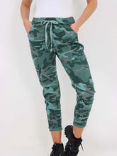 Italian Camouflage Print Magic Pants - Mint