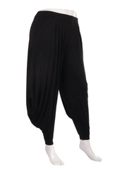 Italian Jersey Harem Trouser - Black