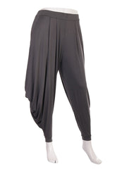 Italian Jersey Harem Trouser - Charcoal