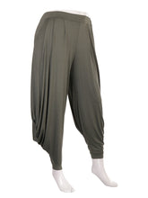 Italian Jersey Harem Trouser - Khaki