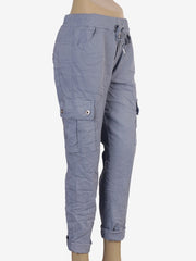 Italian Plain Cargo Magic Pants - Denim