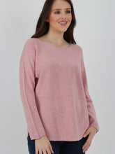 Italian Soft Feel Scoop Neck Jumper - Dusty Pink