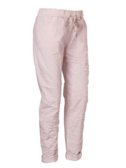 Italian Plain Magic Pants With Side Pockets - Baby Pink