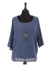 Italian Cotton Top  - Denim