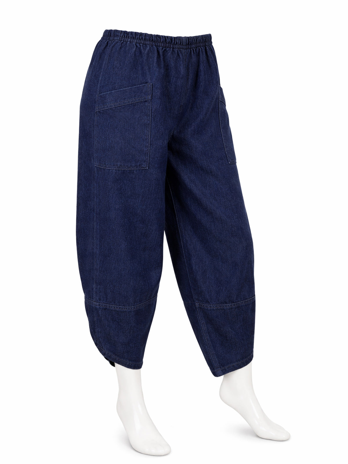 Italian Front Pockets Relaxed Fit Trousers - Dark Denim