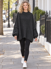 Italian Relaxed Fit Mohair Jumper - Black