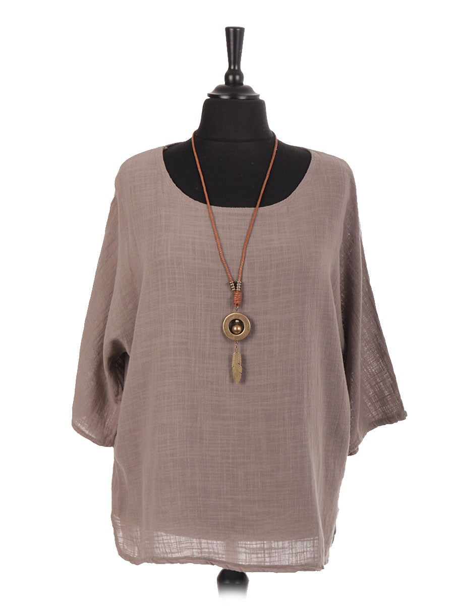 Italian Cotton Top  - Mocha