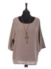 Italian Cotton Top  - Mocha