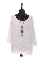 Italian Cotton Top  - White