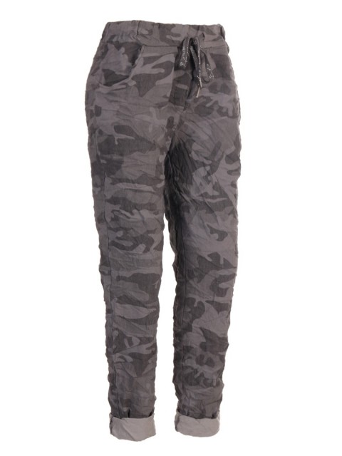 Italian Camouflage Print Cotton Magic Pants