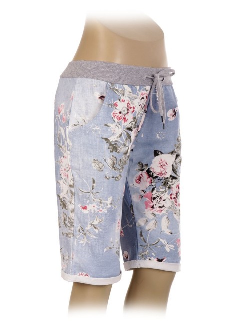 Italian Cotton Printed Shorts