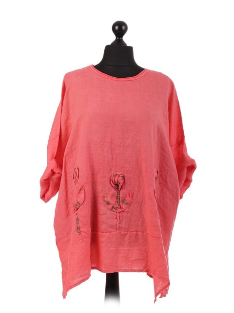 Italian Applique Tulip Tunic Top