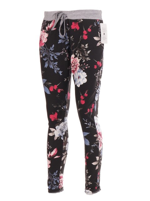 Ladies Italian Floral Printed Cotton Trouser