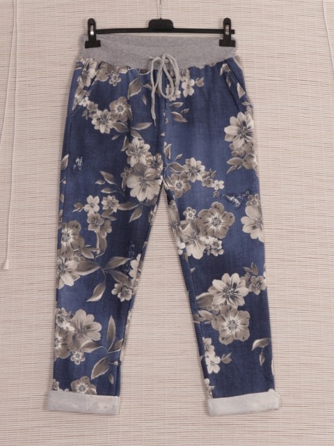 Italian Floral Printed Summer Joggers