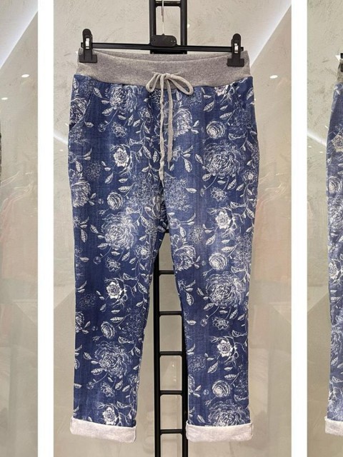 Italian Floral Printed Summer Trousers