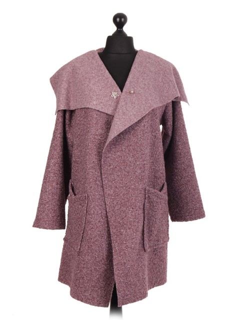 Italian Lana Wool Wrap Over Coat
