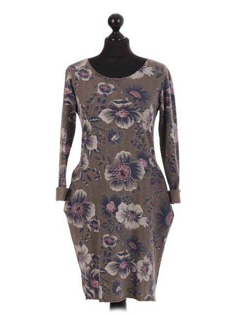 Italian Large Floral Quirky Dress