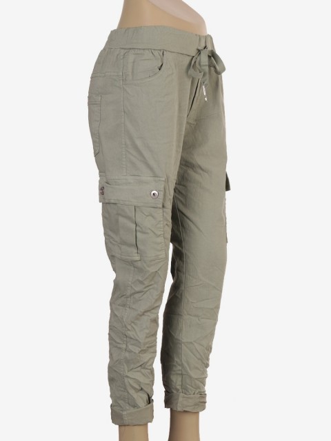 Italian Plain Cargo Magic Pants