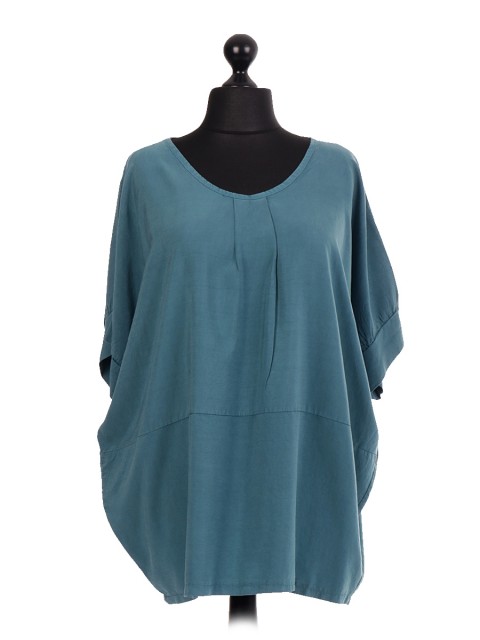 Italian Pleated Batwing Top