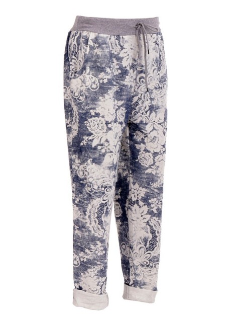 Italian Printed Cotton Trouser