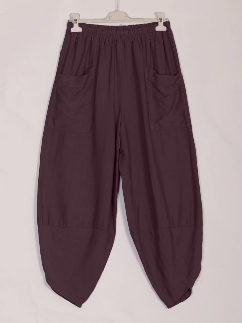 Italian Relaxed Fit Front Pockets Harem Trousers