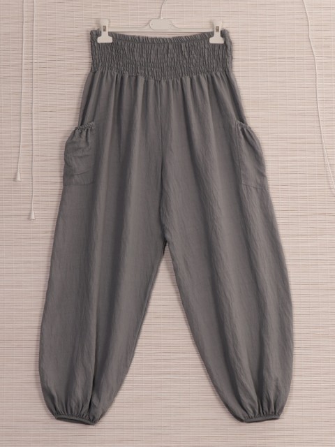 Italian Side Pockets Detail Harem Pants