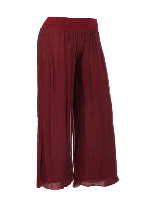 Italian Silk Trouser With Elasticated Waist