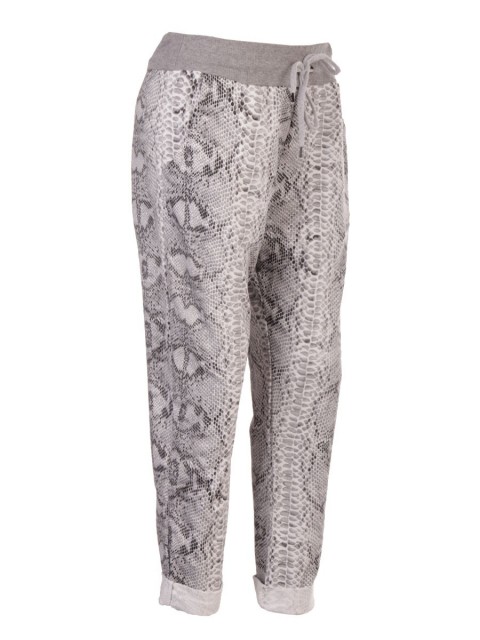 Italian Snake Skin Print Cotton Trouser