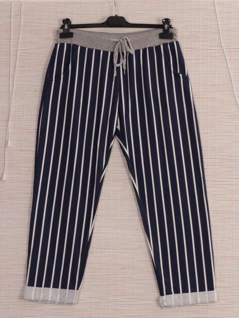 Italian Stripe Cotton Trousers