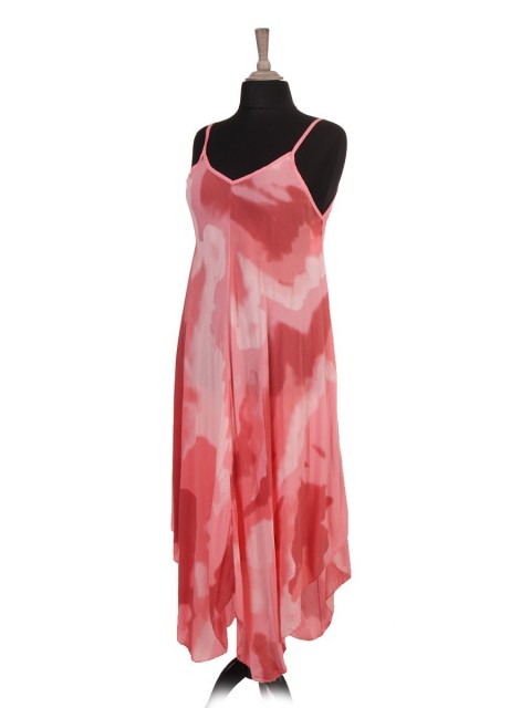 Italian Tie Dye Print Strappy Dress