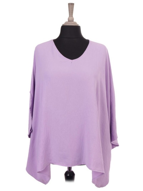 Italian V-neck Batwing Tunic Top