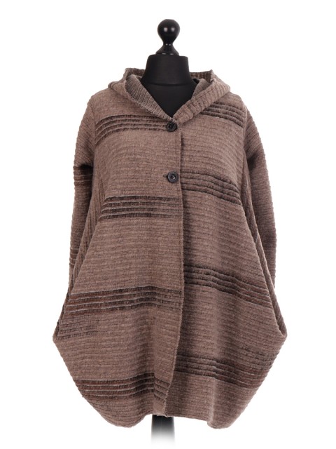 Italian Wool Hooded Coat