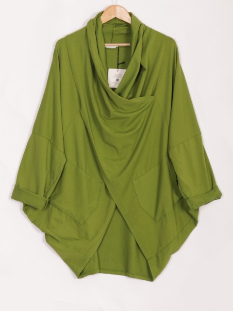 Italian Wrap Over Style Oversized Lagenlook Top