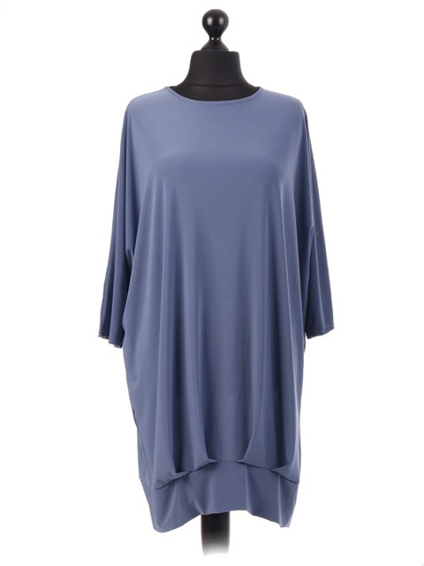 Pleated Hem Baggy Tunic