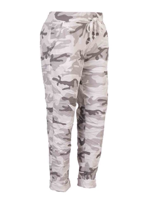 Plus Size Italian Camouflage Print Magic Pants