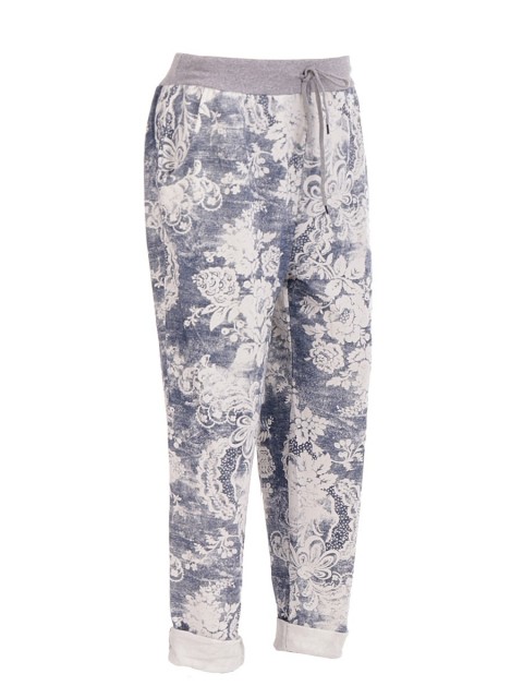 Plus Size Italian Printed Trouser