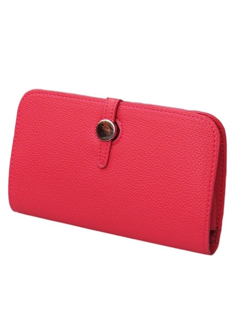 Stud Fastening Faux Leather Clutch Purse