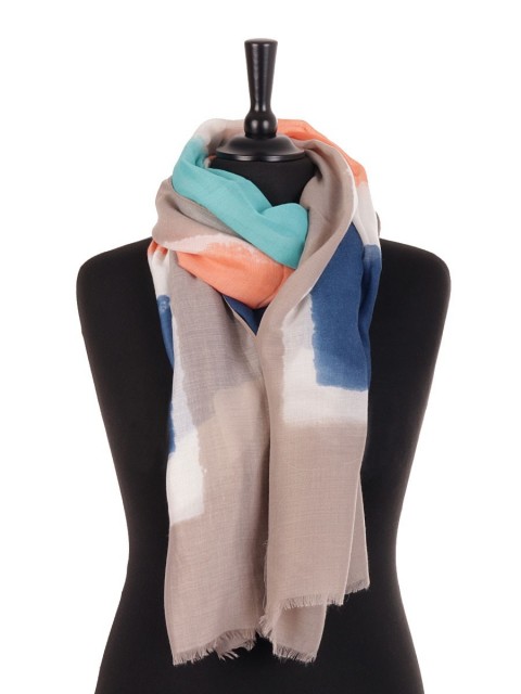 Tie & Dye Print Cotton Scarf