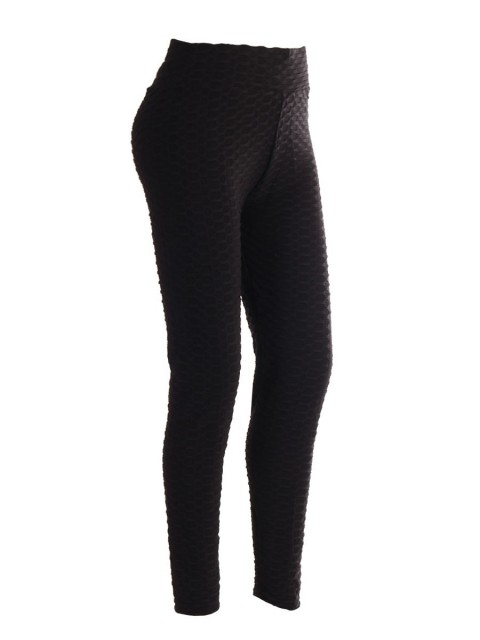 Women High Waist Ruched Butt Jacquard Leggings