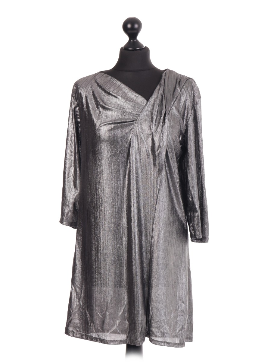 black and silver tunic top