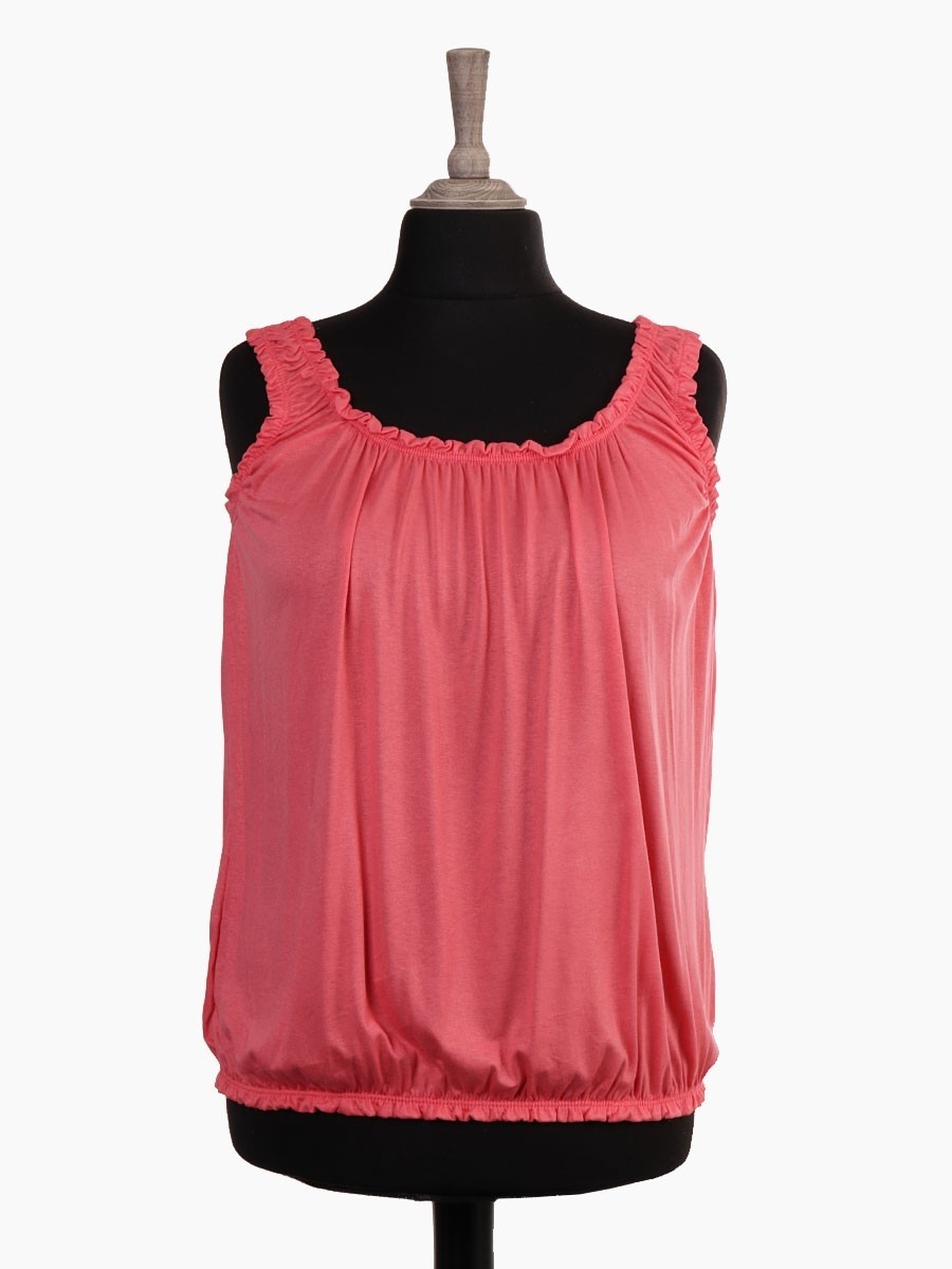 Bubble hem vest tops uk top
