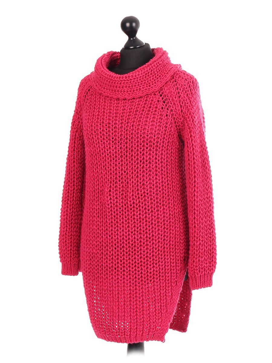 Made in Italy clothing, Italian Cowl Neck Chunky Jumper