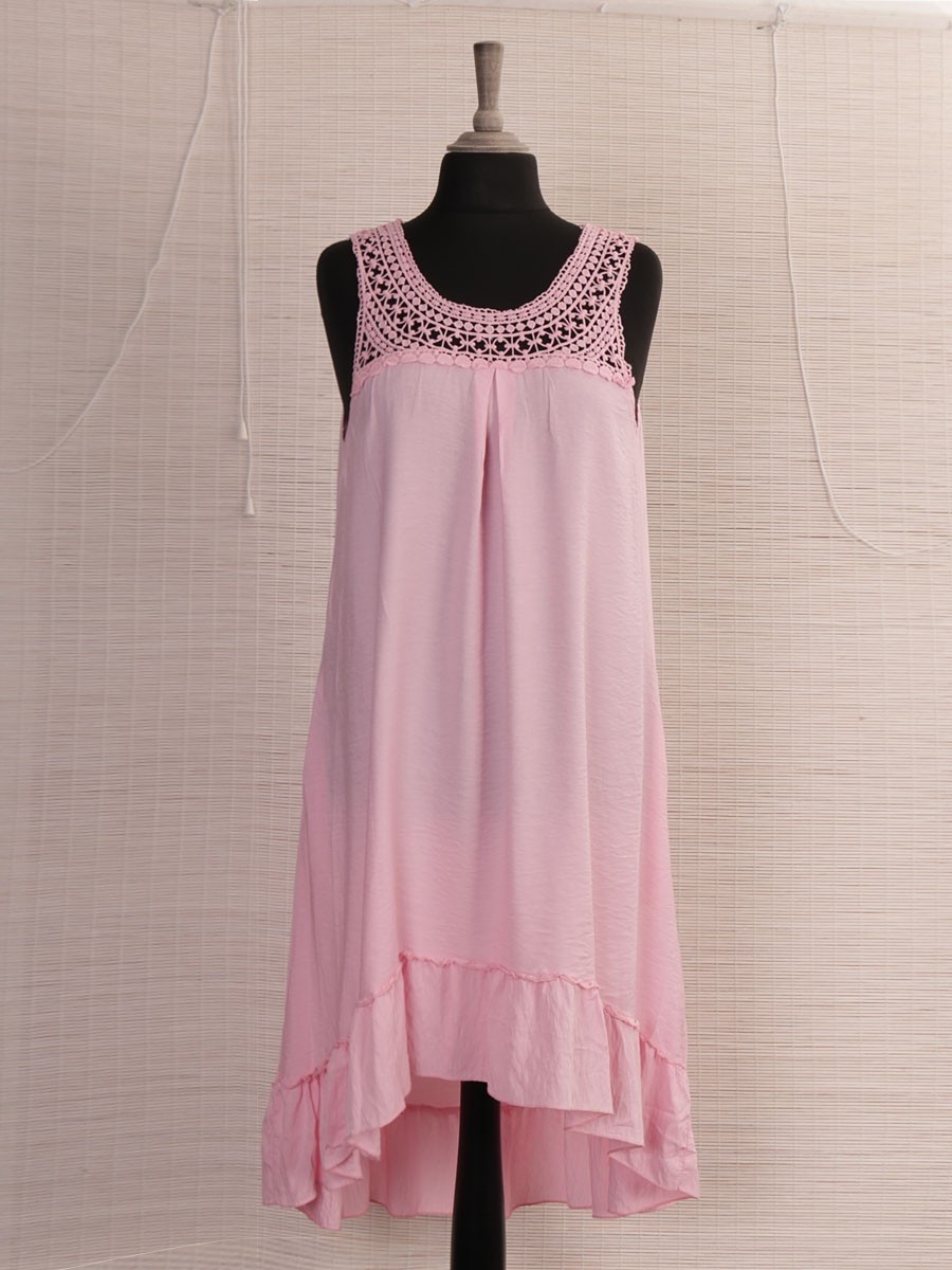 Crochet dip hem dress clearance