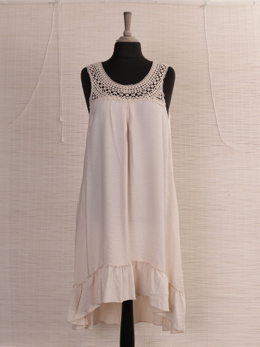 Crochet dip hem dress clearance