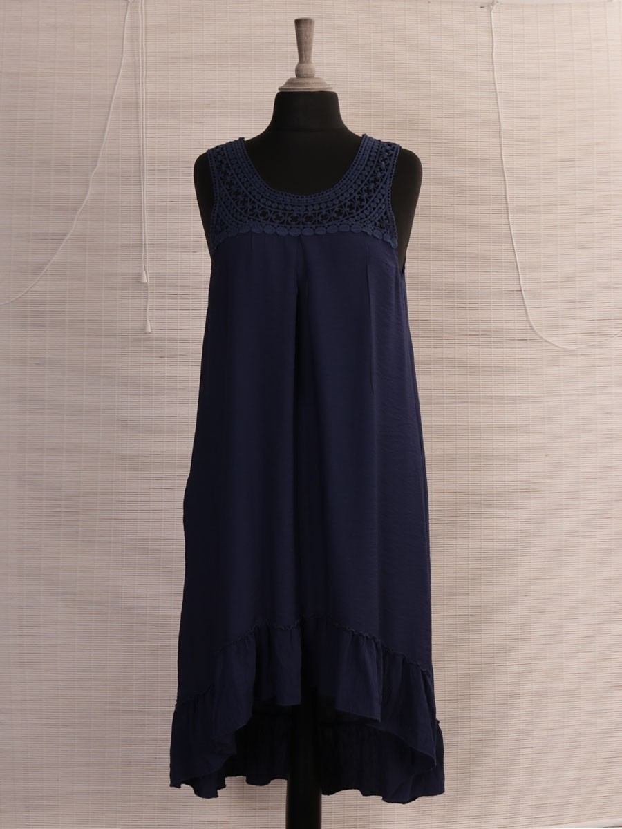 Crochet dip hem dress deals
