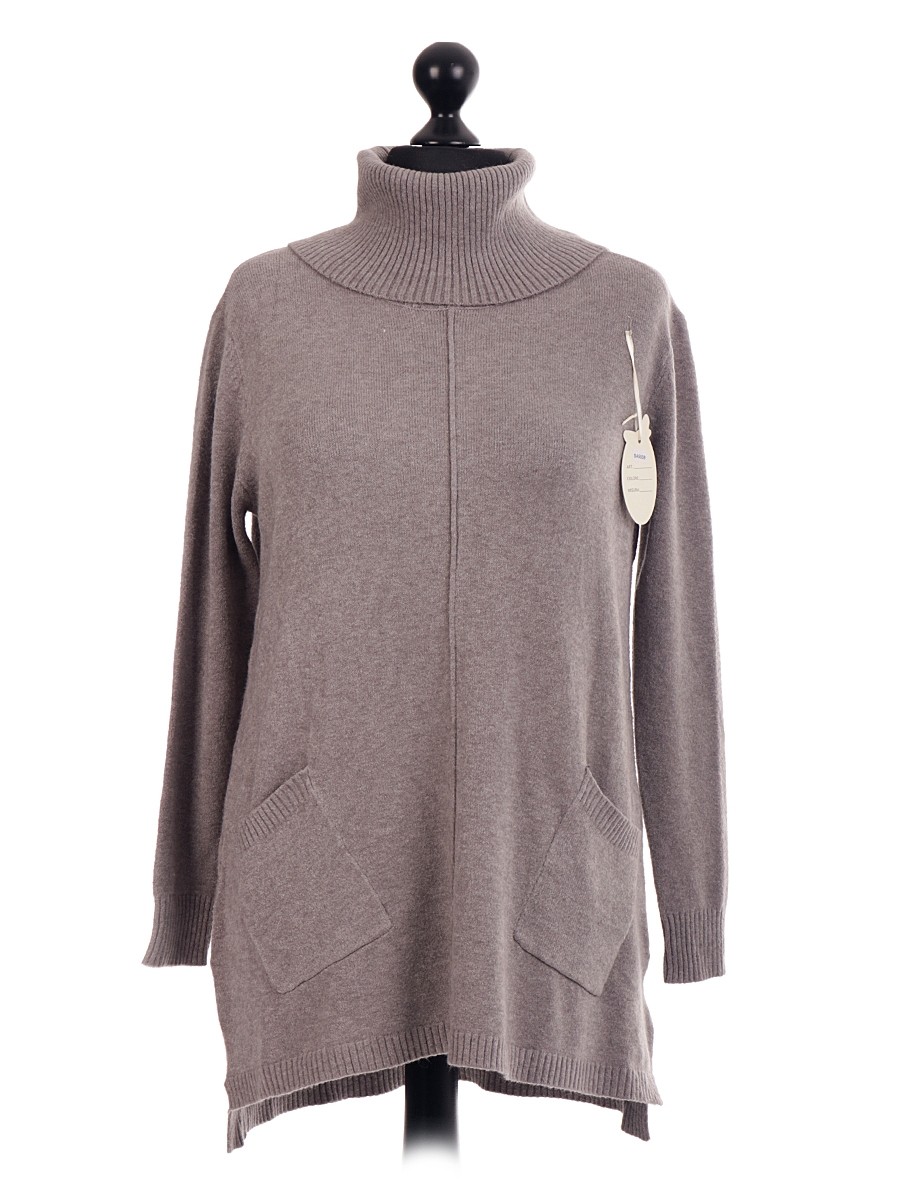 Made in Italy clothing, Italian Knitted High Neck Jumper