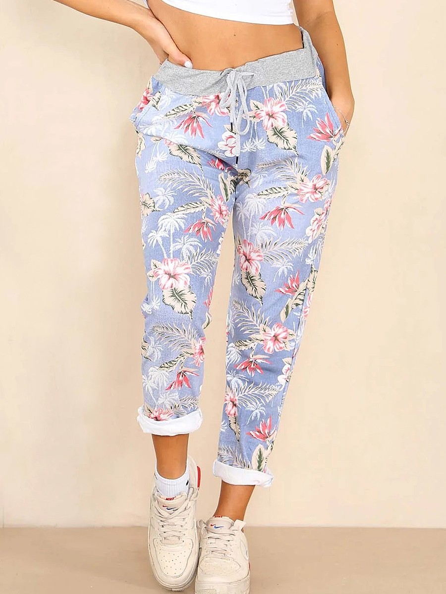 Italian floral deals joggers