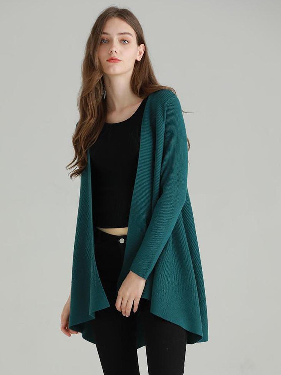 Green waterfall cardigan store