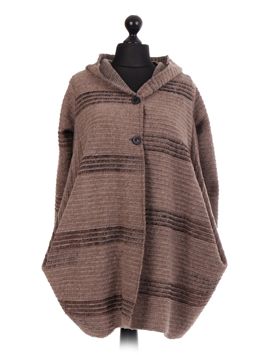 Italian fashion clothing, Italian Wool Hooded Coat
