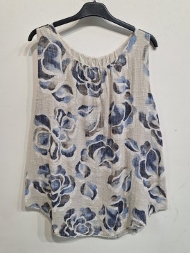 Italian Two Layered Floral Strappy Top